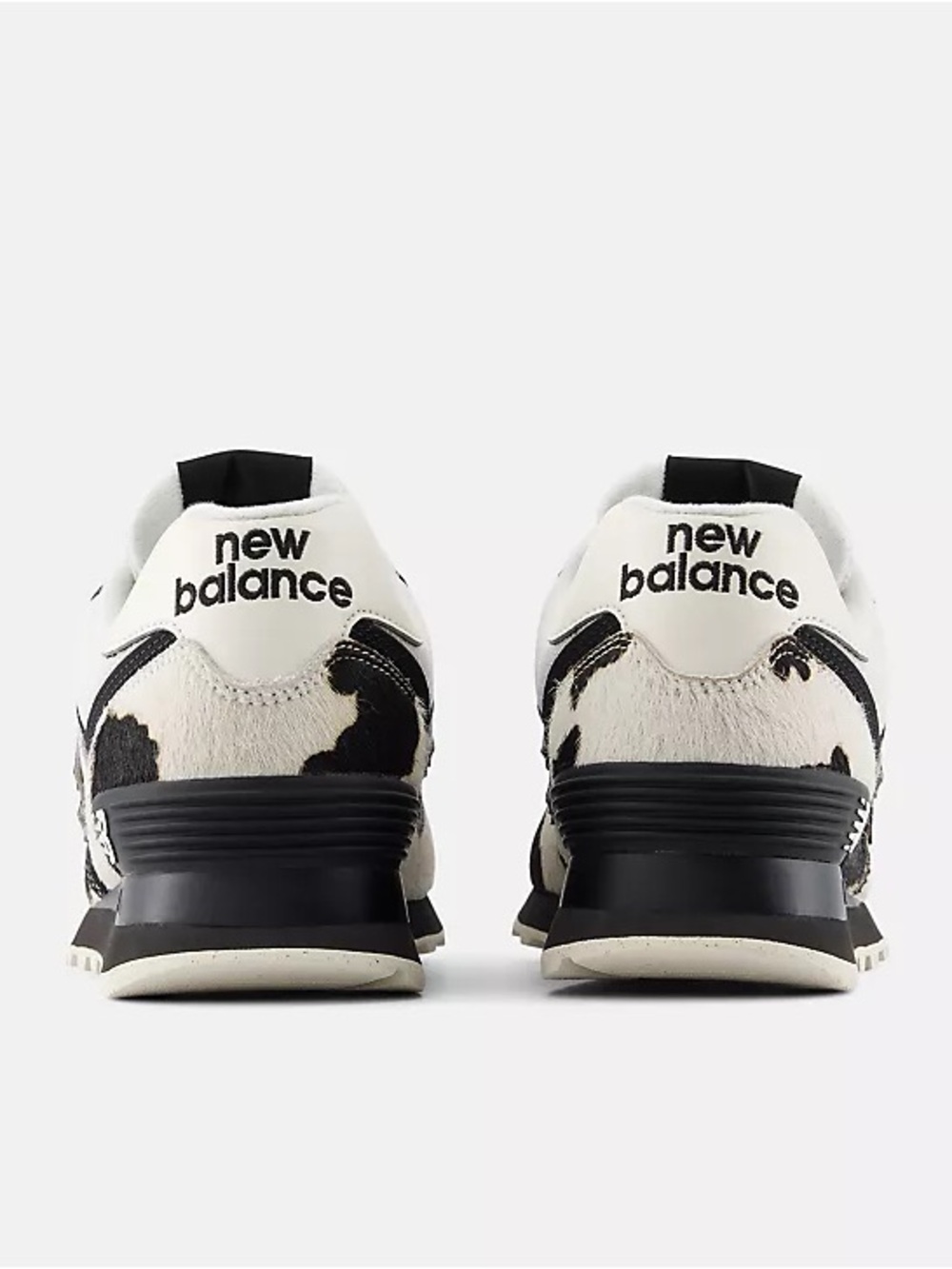 🐄 NEW BALANCE 574 COW PRINT BLACK WHITE 🐄 - Picture 4 of 4